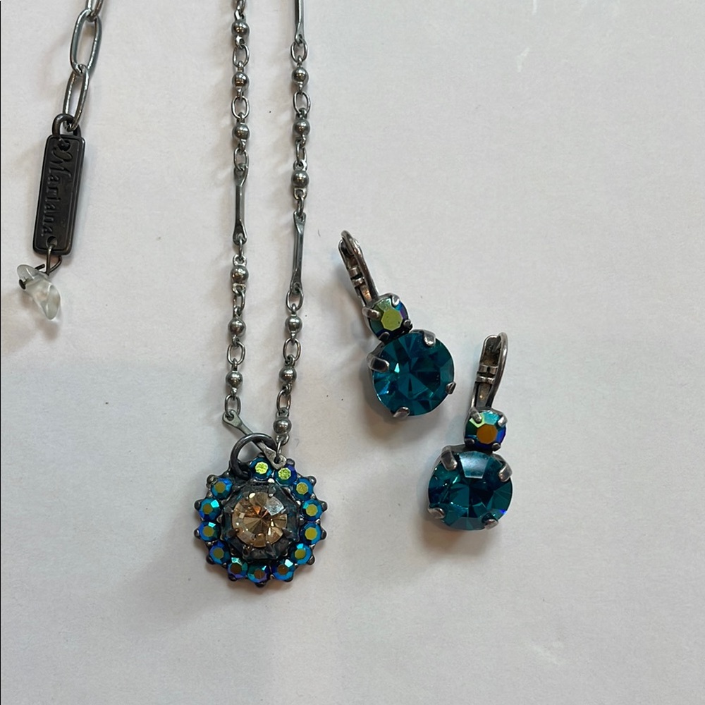 Mariana Elegant Blue Crystal Jewelry Set